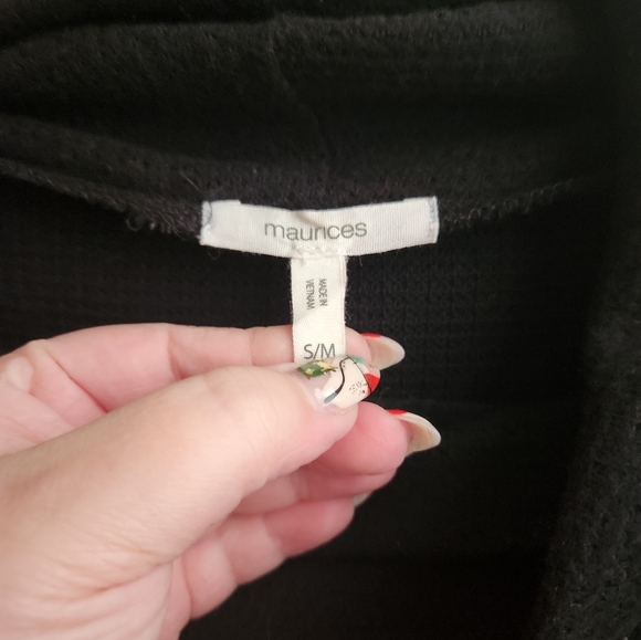 maurices- cowl neck light weight poncho - Picture 6 of 7